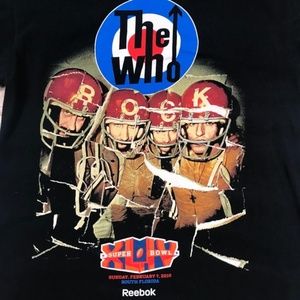 REEBOK The Who Super Bowl XLIV Tee Sz Small Mens